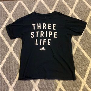 Adidas “Three stripe life” tee black